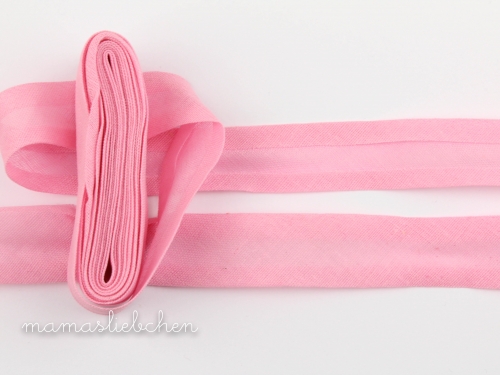 Schrägband Uni, 3 m pro Stück #rosa