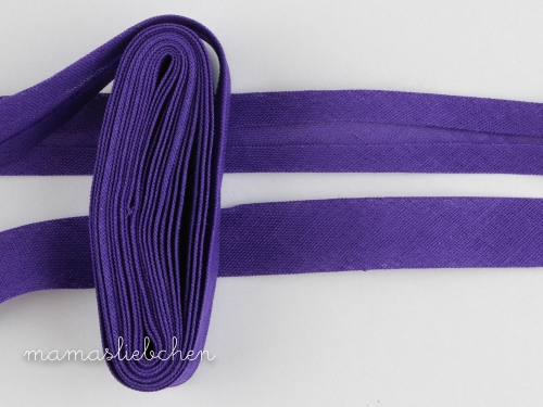 Schrägband Uni, 3 m pro Stück #violett