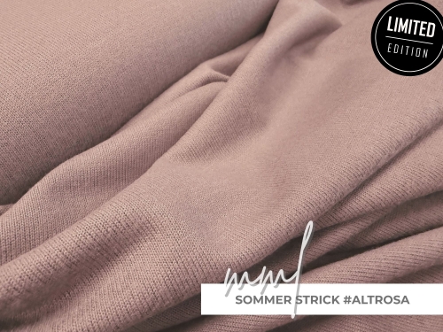 Sommer Strick altrosa - leichter, elastischer Strick in altrosa