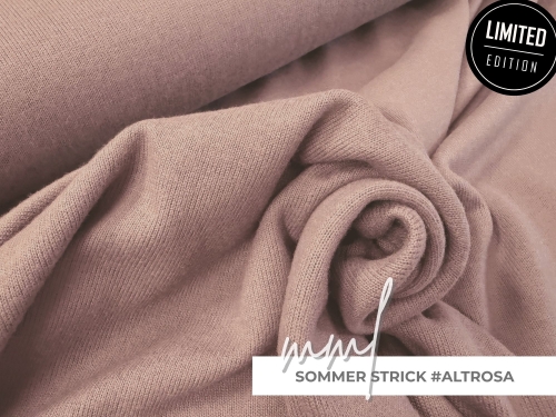 Sommer Strick altrosa - leichter, elastischer Strick in altrosa