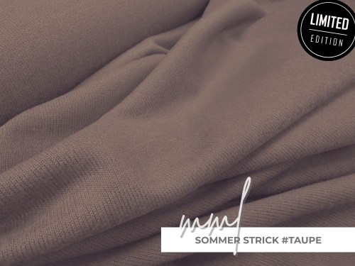 Sommer Strick Taupe - leichter, elastischer Strick in braun / taupe