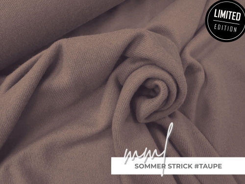 Sommer Strick Taupe - leichter, elastischer Strick in braun / taupe