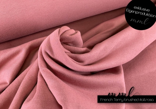 Sommer-Sweat Stoff (angeraut) #altrosa (0,25m)