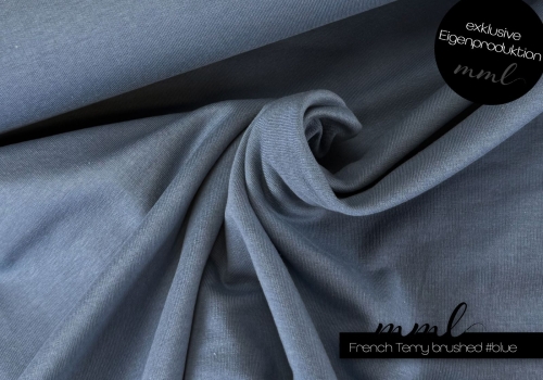 Sommer-Sweat Stoff (angeraut) #blue (0,25m)