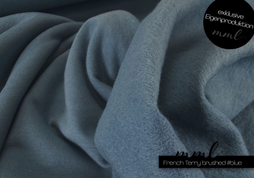 Sommer-Sweat Stoff (angeraut) #blue (0,25m)