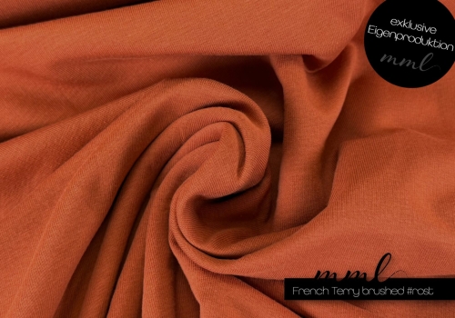 Sommer-Sweat Stoff (angeraut) #rost (0,25m)