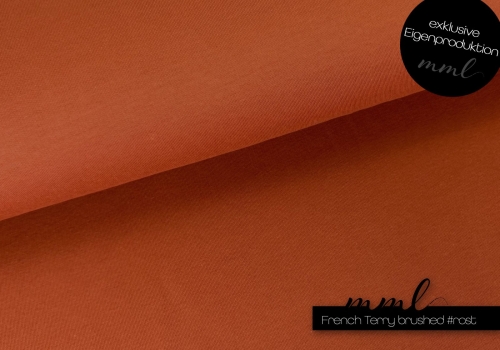 Sommer-Sweat Stoff (angeraut) #rost (0,25m)