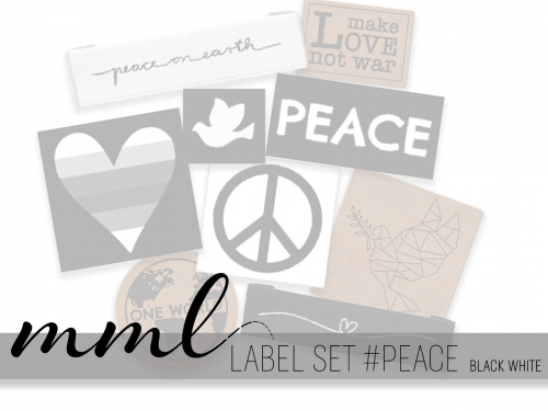 Label-Set #PEACE black (9er-Set)