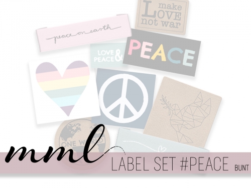 Label-Set #PEACE rainbow (9er-Set)