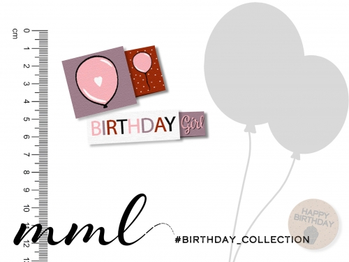 Weblabel-Set #Birthday Girl (4er-Set)
