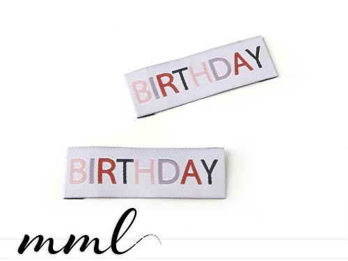 Weblabel-Set #Birthday rosa (2er-Set)