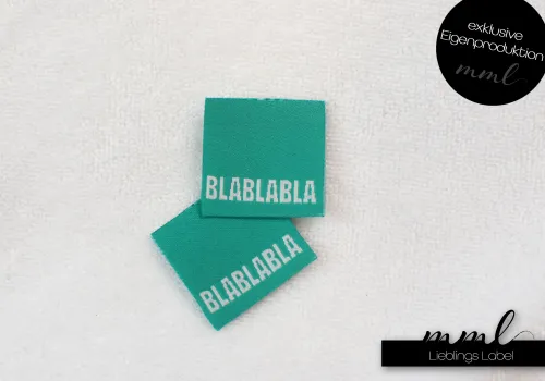 Weblabel-Set #BlaBlaBla (türkis) (2er-Set)