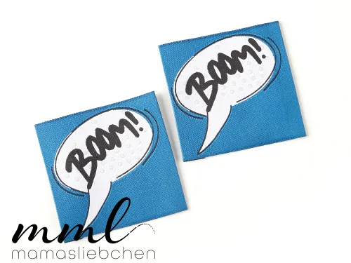 Weblabel-Set #Boom! blau (2er-Set)