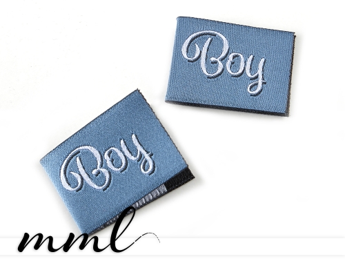 Weblabel-Set #Boy blau (2er-Set)