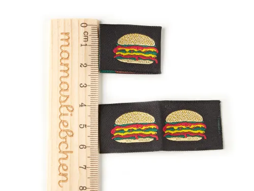 Weblabel-Set #Burger schwarz (2er-Set)