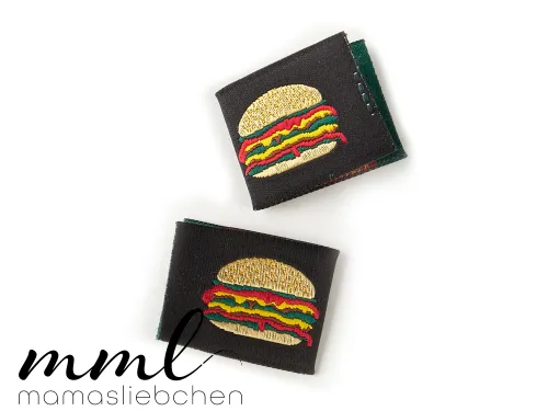 Weblabel-Set #Burger schwarz (2er-Set)