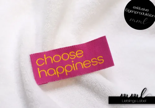 Weblabel-Set #choose happiness (gelb/pink) (2er-Set)