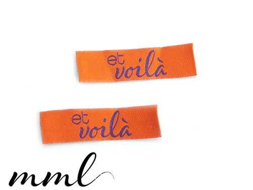 Weblabel-Set #et voila (lila/orange) (2er-Set)