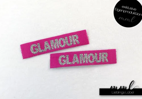 Weblabel-Set #GLAMOUR (glitter/pink) (2er-Set)