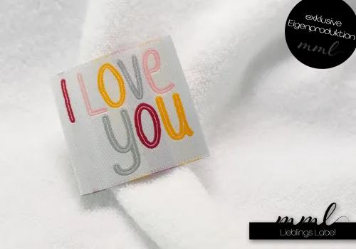 Weblabel-Set #I LOVE YOU (rainbow) (2er-Set)