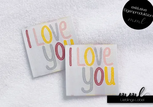 Weblabel-Set #I LOVE YOU (rainbow) (2er-Set)