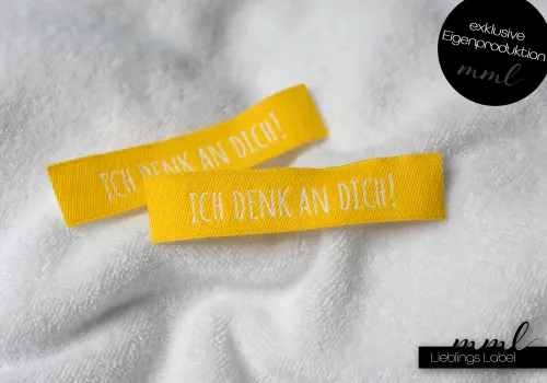 Weblabel-Set #ICH DENK AN DICH! (gelb) (2er-Set)