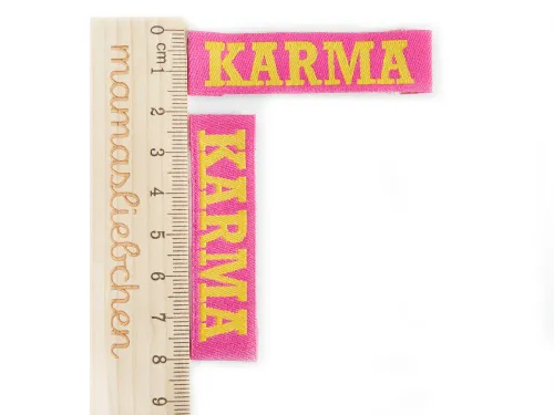 Weblabel-Set #KARMA (pink/gelb) (2er-Set)