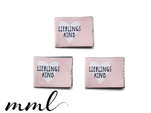 Weblabel-Set #Lieblingskind (rosa) (3er-Set)