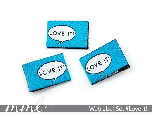 Weblabel-Set #Love it! (blau) (3er-Set)