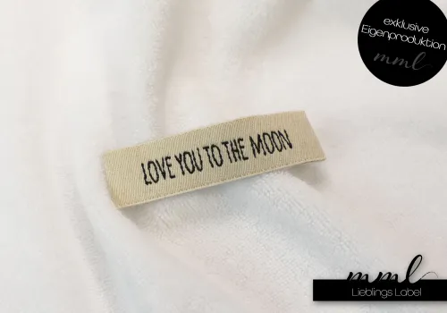 Weblabel-Set #Love You To The Moon (beige) (2er-Set)