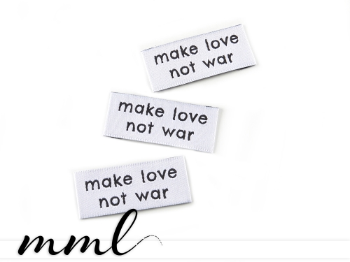 Weblabel-Set #make love not war (3er-Set)