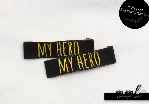 Weblabel-Set #MY HERO (gelb/schwarz) (2er-Set)