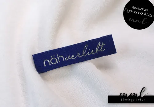 Weblabel-Set #näh verliebt (glitter/blau) (2er-Set)