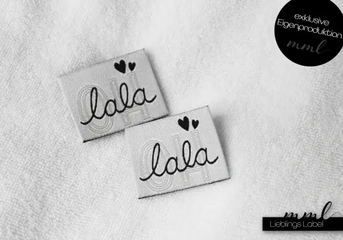 Weblabel-Set #OH lala (schwarz/weiß) (2er-Set)