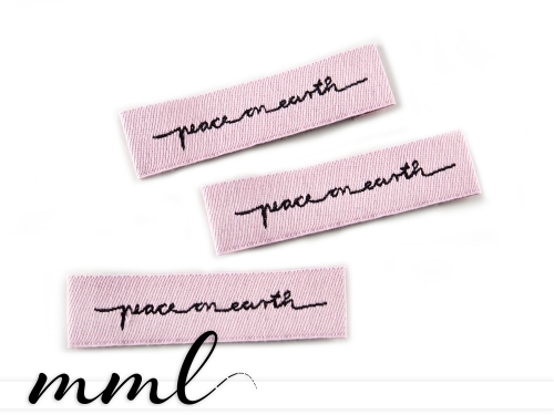 Weblabel-Set #Peace on earth rosa (3er-Set)