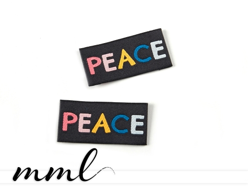 Weblabel-Set #PEACE rainbow (2er-Set)