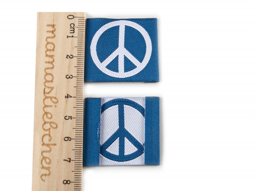 Weblabel-Set #Peace Zeichen blau (2er-Set)