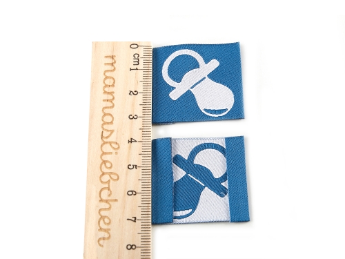 Weblabel-Set #Schnuller blau (2er-Set)