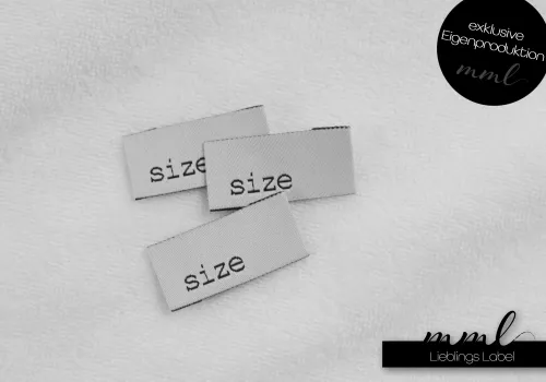 Weblabel-Set #size (schwarz/weiß) (3er-Set)