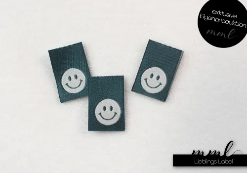 Weblabel-Set #Smiley (petrol) (3er-Set)