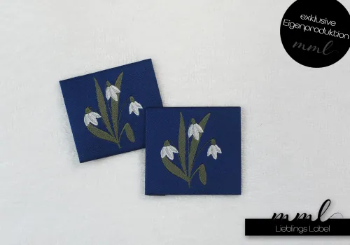 Weblabel-Set #Snowdrop (blau) (2er-Set)