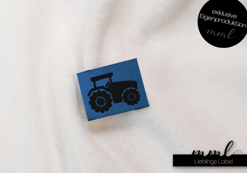 Weblabel-Set #Traktor (schwarz/blau) (2er-Set)