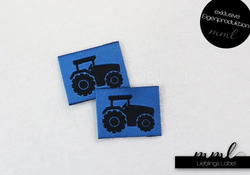 Weblabel-Set #Traktor (schwarz/blau) (2er-Set)