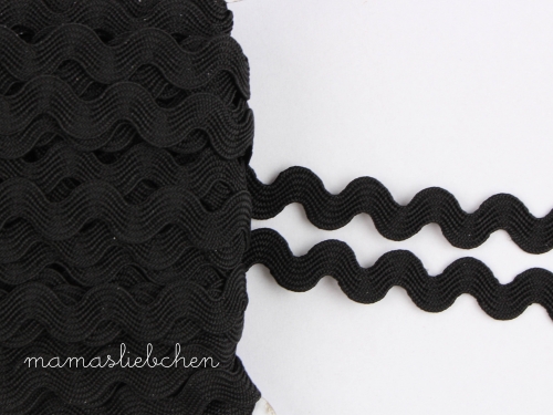 Zickzackband # schwarz (1,0m)