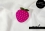 Bügelbild kleine Erdbeere / Strawberry - pink