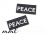 Weblabel-Set #PEACE schwarz/weiß (2er-Set)