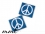 Weblabel-Set #Peace Zeichen blau (2er-Set)