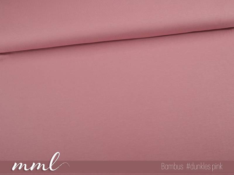 Bambus-Jersey-Stoff "gracile #dunkles pink" (0,25m)