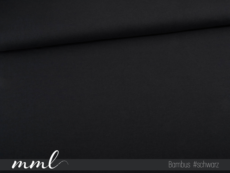 Bambus-Jersey-Stoff "gracile #schwarz" (0,25m)