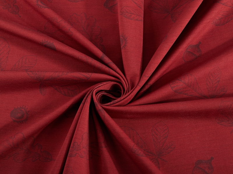 Bio-Sommer-Sweat-Stoff "Oak #dark red" (0,25m)